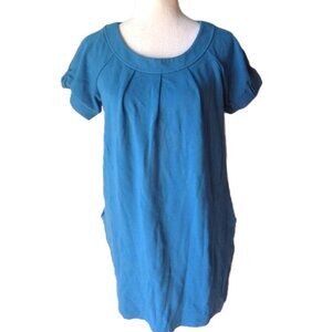 Calvin Klein Blue Knit Jersey Dress/ Pockets/Size Small